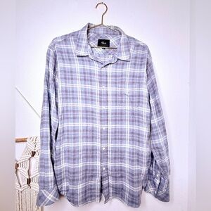Rails Plaid Shirt Mens Wyatt Skyscraper Blue Button Down Blue Flannel